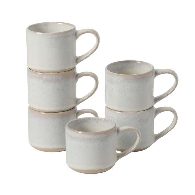 Juego de 6 tazas de espresso Mr. Coffee 110 ml color blanco