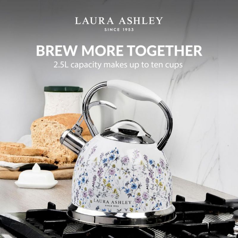 Tetera Laura Ashley Wild Meadow 25 L con Silbato para Fogón