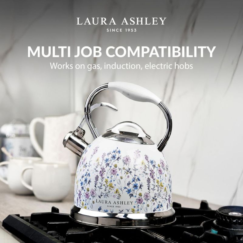 Tetera Laura Ashley Wild Meadow 25 L con Silbato para Fogón