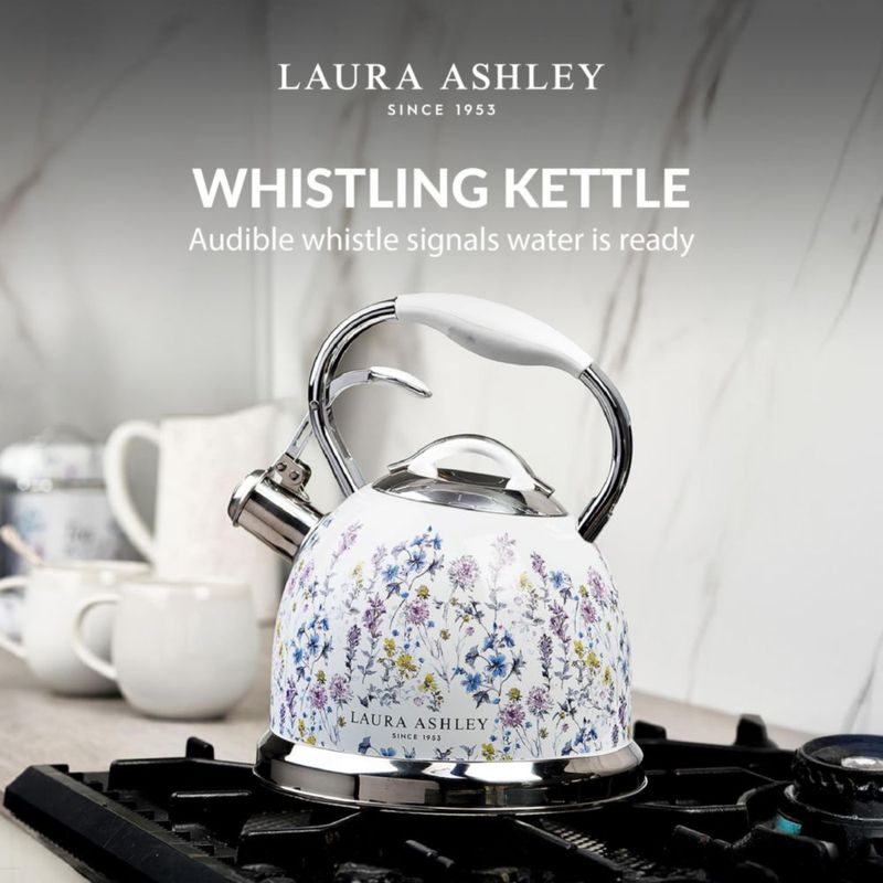 Tetera Laura Ashley Wild Meadow 25 L con Silbato para Fogón