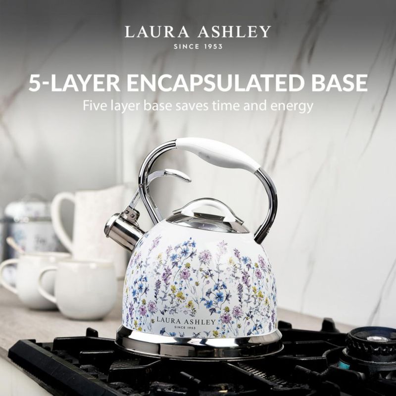Tetera Laura Ashley Wild Meadow 25 L con Silbato para Fogón