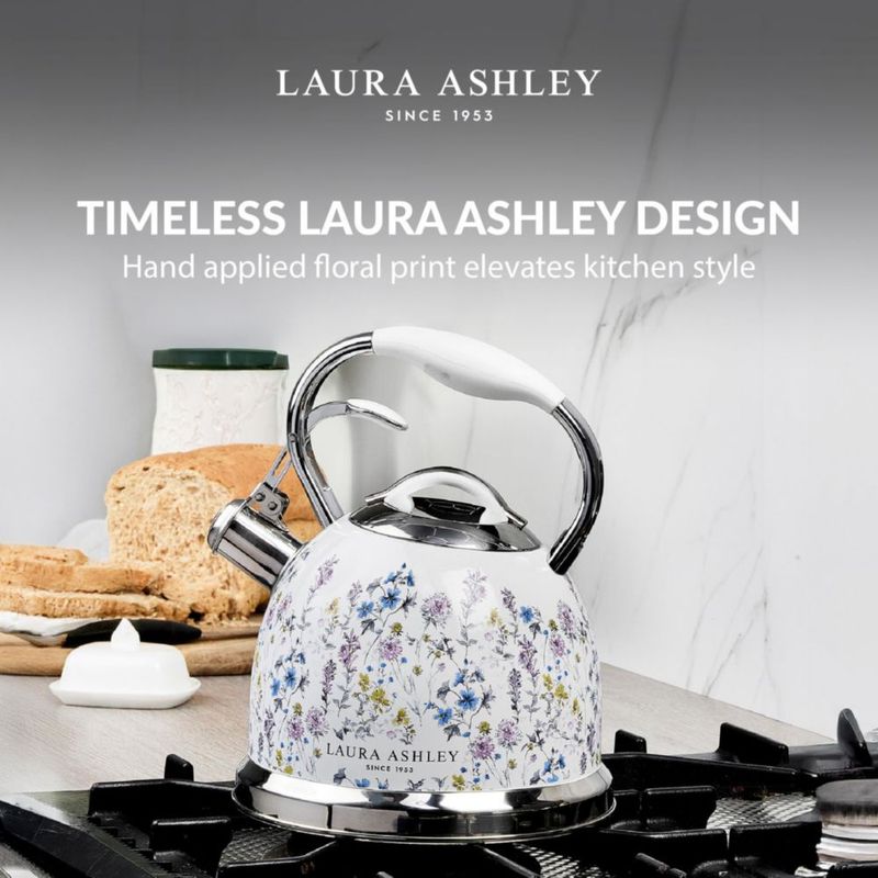 Tetera Laura Ashley Wild Meadow 25 L con Silbato para Fogón
