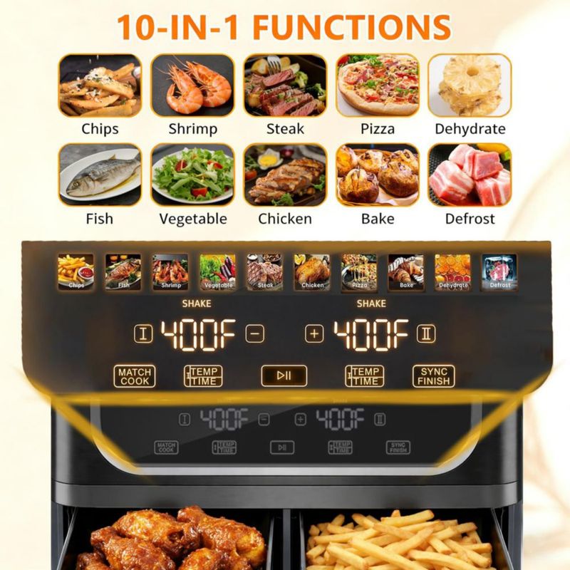 Freidora de Aire Simple Deluxe 95 qt 1700 W Negra