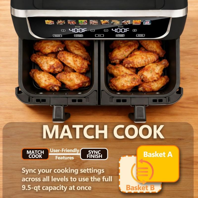 Freidora de Aire Simple Deluxe 95 qt 1700 W Negra