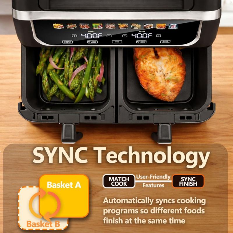 Freidora de Aire Simple Deluxe 95 qt 1700 W Negra