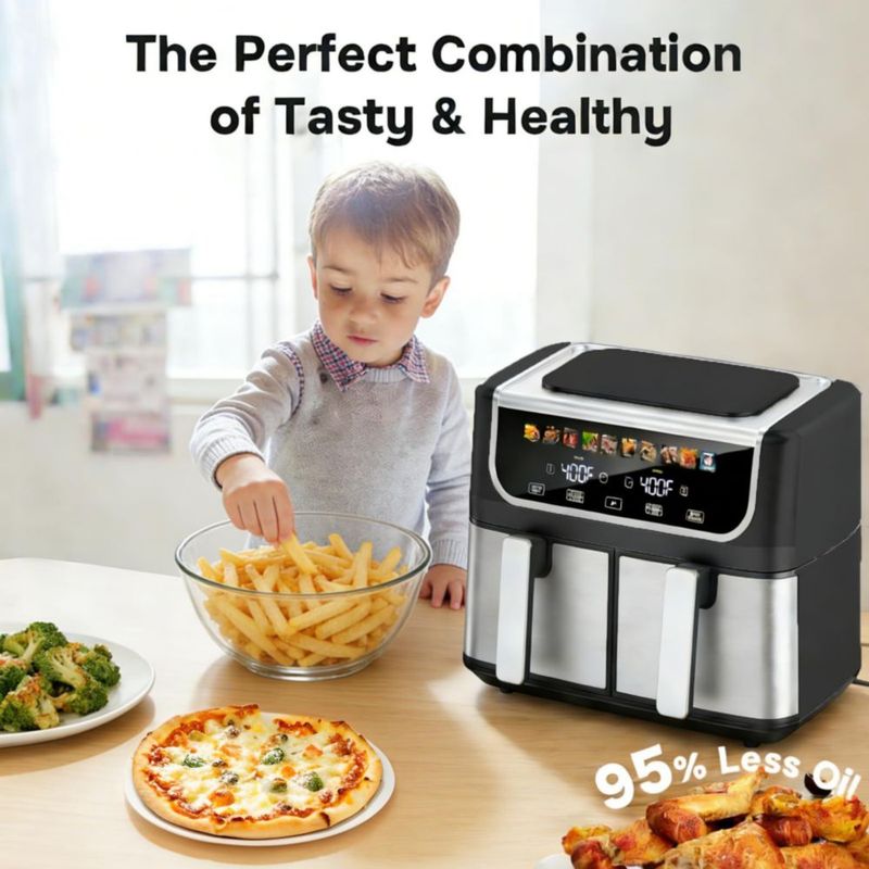 Freidora de Aire Simple Deluxe 95 qt 1700 W Negra