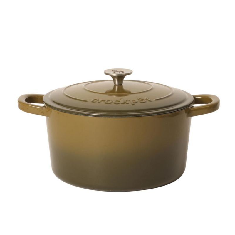 Olla Holandesa Crock-Pot 5 L Verde Salvia Esmaltada de Hierro Fundido