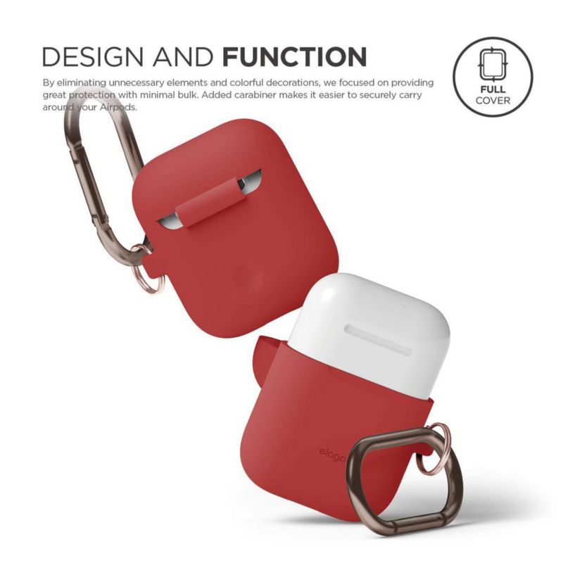 Funda elago de silicona con llavero para AirPods 1 y 2