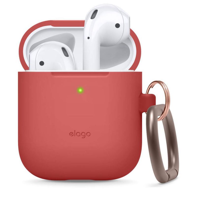 Funda elago de silicona con llavero para AirPods 1 y 2