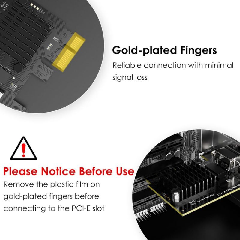 Tarjeta de red PCIe WAVLINK 5Gb RJ45 con blindaje metálico