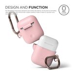Estuche de silicona elago con llavero para AirPods 1 y 2