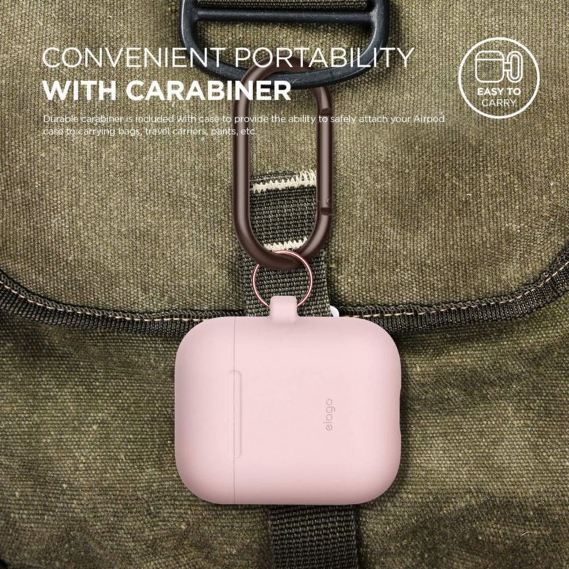 Estuche de silicona elago con llavero para AirPods 1 y 2