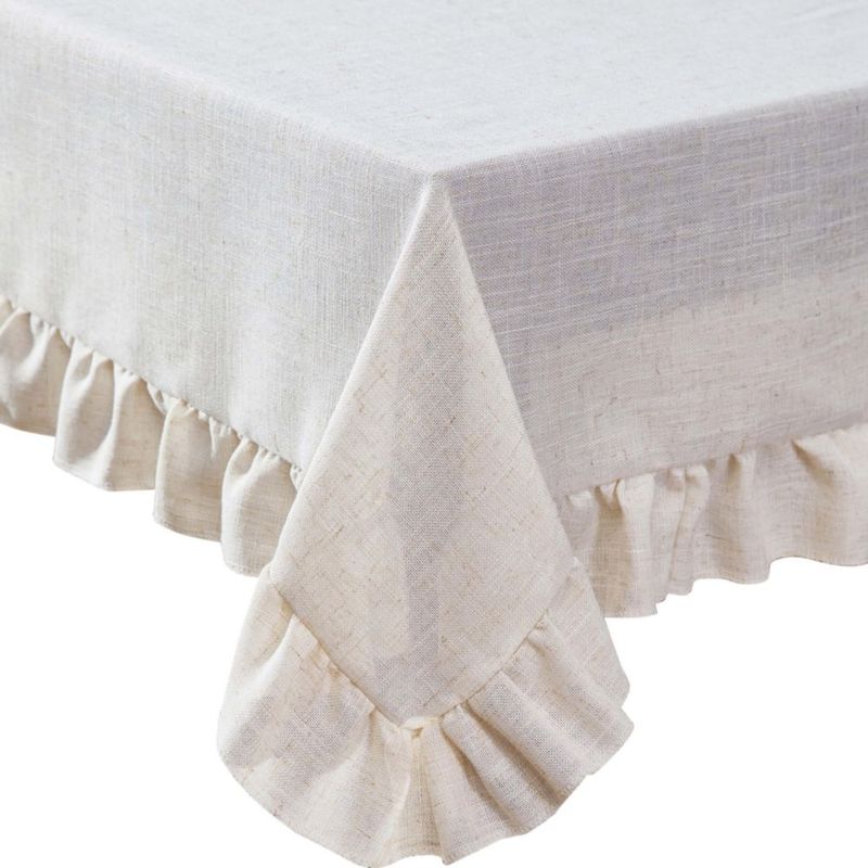 Mantel Laura Ashley Dothan de Lino y Poliéster 152 x 213 cm con Pliegues en Color Topo