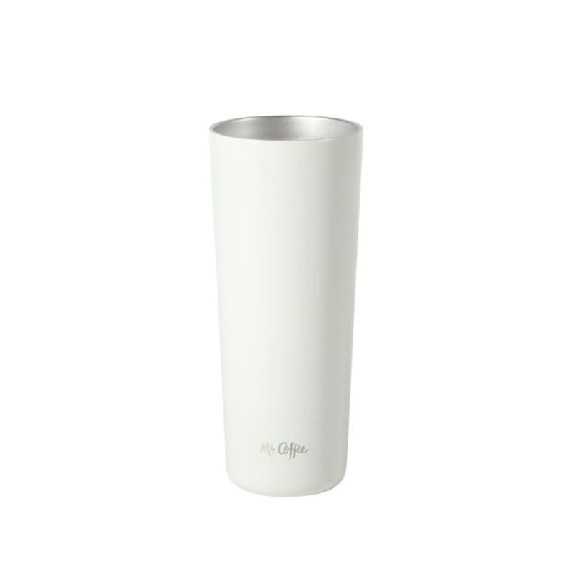 Vaso de consumo Mr. Coffee 650 ml blanco con pajilla