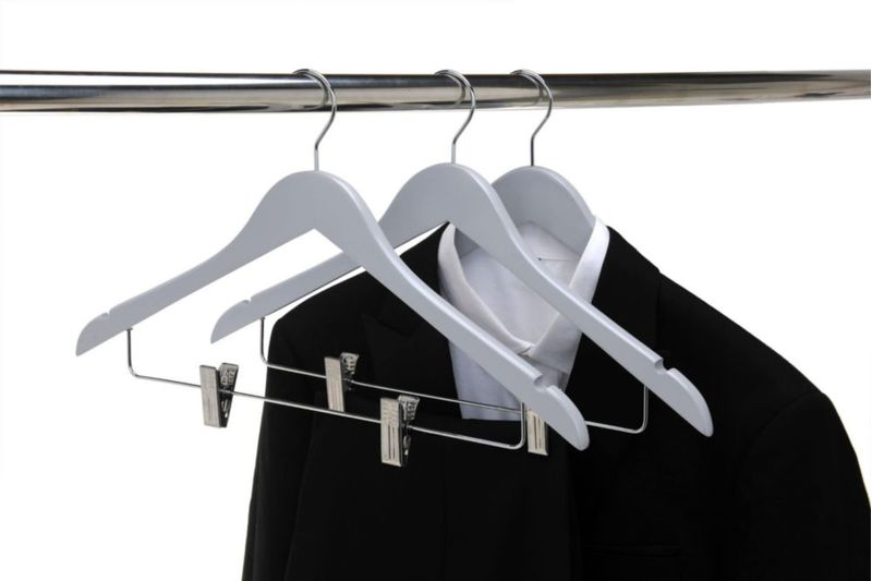 Perchas de ropa Quality Hangers 20 unidades 36 cm gris