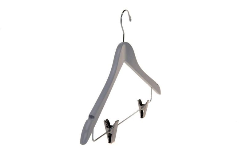 Perchas de ropa Quality Hangers 20 unidades 36 cm gris