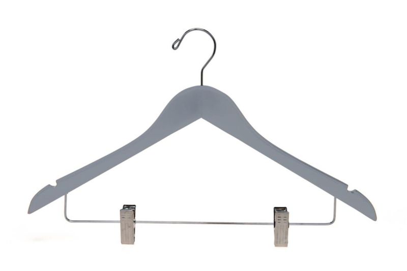 Perchas de ropa Quality Hangers 20 unidades 36 cm gris