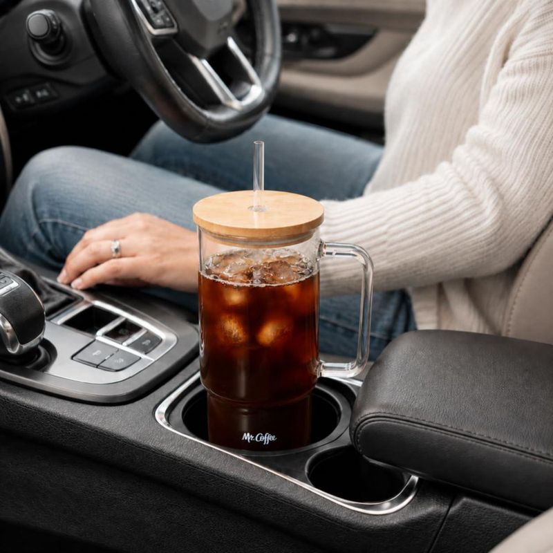 Vaso Mr. Coffee 1000 ml con tapa de bambú