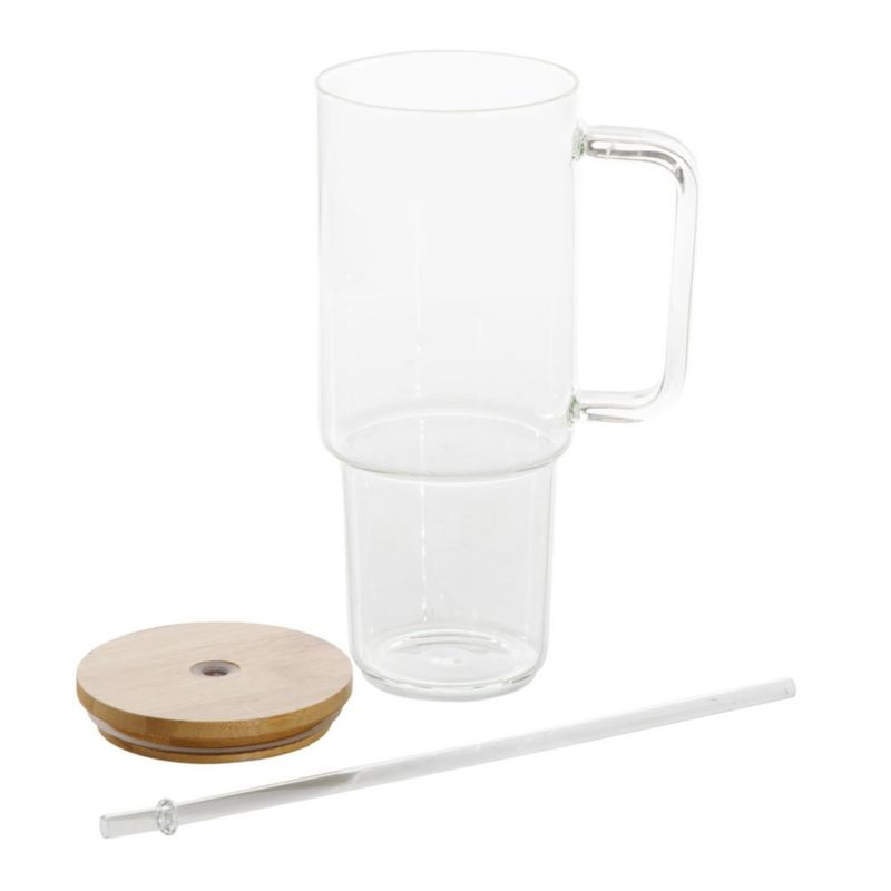 Vaso Mr. Coffee 1000 ml con tapa de bambú