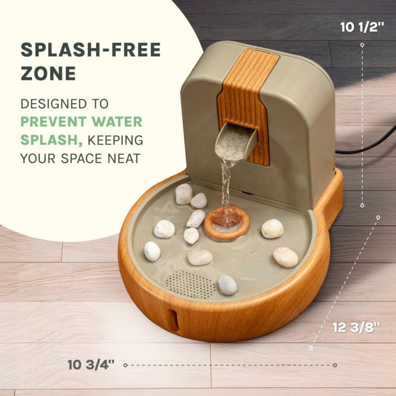 Fuente para Gatos PURRVANA Eco‑Amigable Zen Sin Salpicaduras