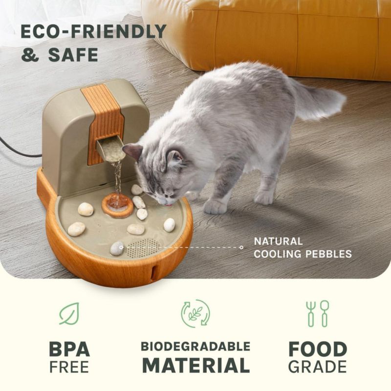Fuente para Gatos PURRVANA Eco‑Amigable Zen Sin Salpicaduras