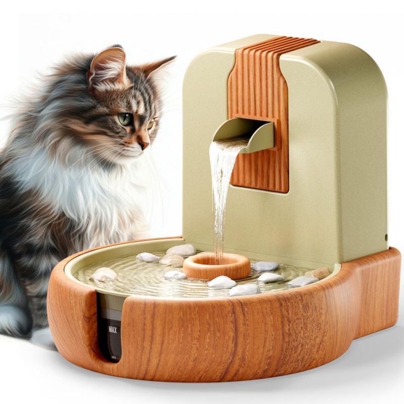 Fuente para Gatos PURRVANA Eco‑Amigable Zen Sin Salpicaduras