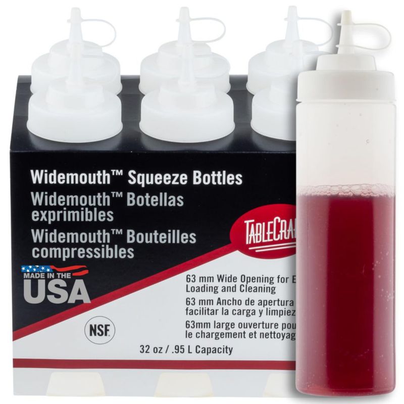 Botella Tablecraft 946 ml Boca Ancha - Pack de 6