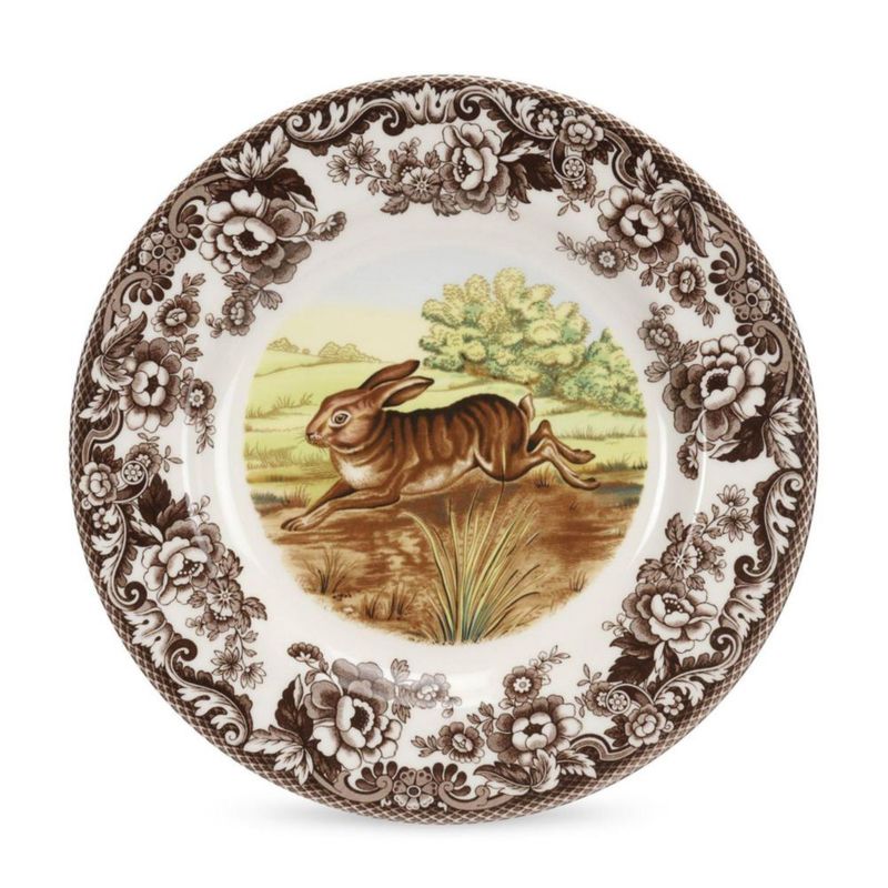 Plato de cena Spode 27 cm Conejo Marrón/Blanco