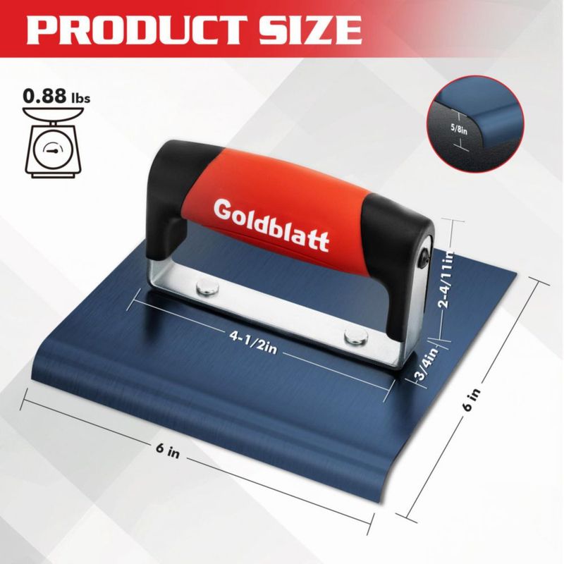 Bordeadora de concreto Goldblatt 15 cm Acero azul 1/2"R