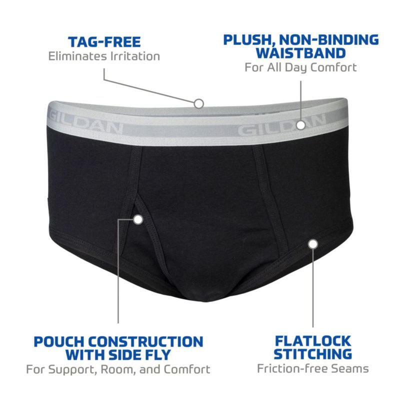 Calzoncillos Gildan XL - Pack de 6 (gris/negro)