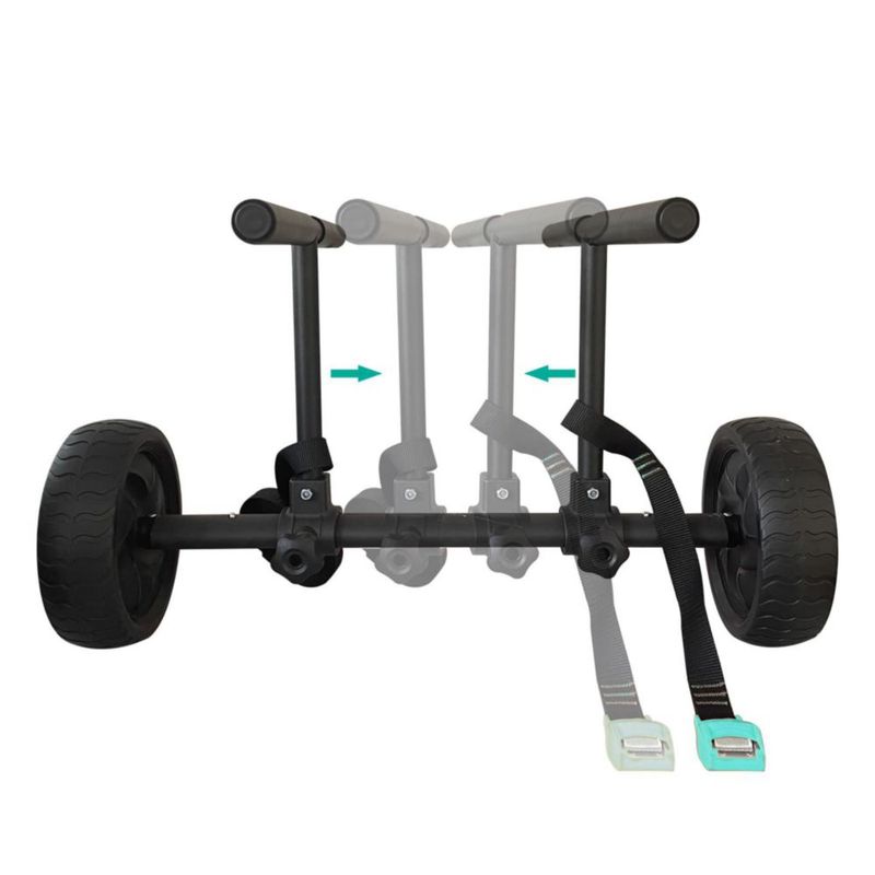 Carrito para Kayak HUIMENG Plegable 70 cm 75 kg Plateado+Negro+Naranja