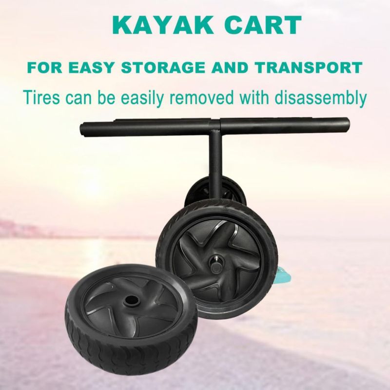 Carrito para Kayak HUIMENG Plegable 70 cm 75 kg Plateado+Negro+Naranja