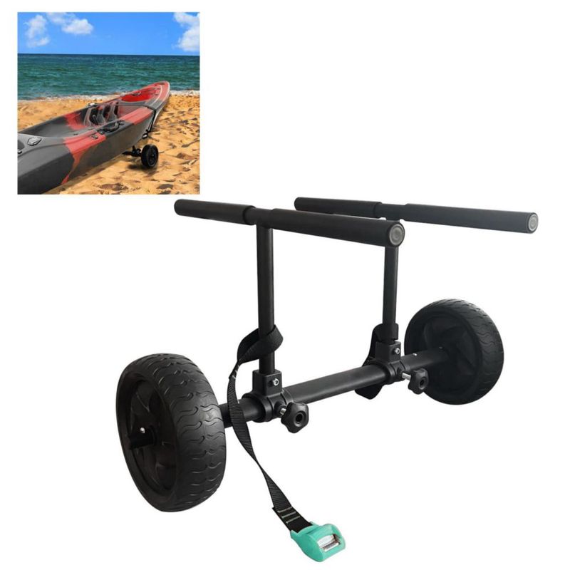 Carrito para Kayak HUIMENG Plegable 70 cm 75 kg Plateado+Negro+Naranja