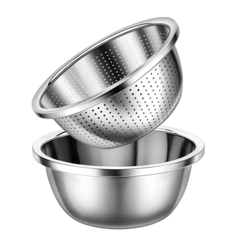 Colador y Bol Gulex 4 L Acero Inoxidable – Juego de 2 Piezas