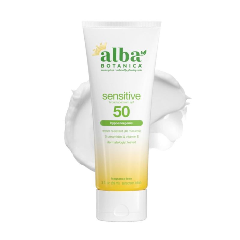 Protector solar Alba Botanica 89 ml SPF 50 para piel sensible