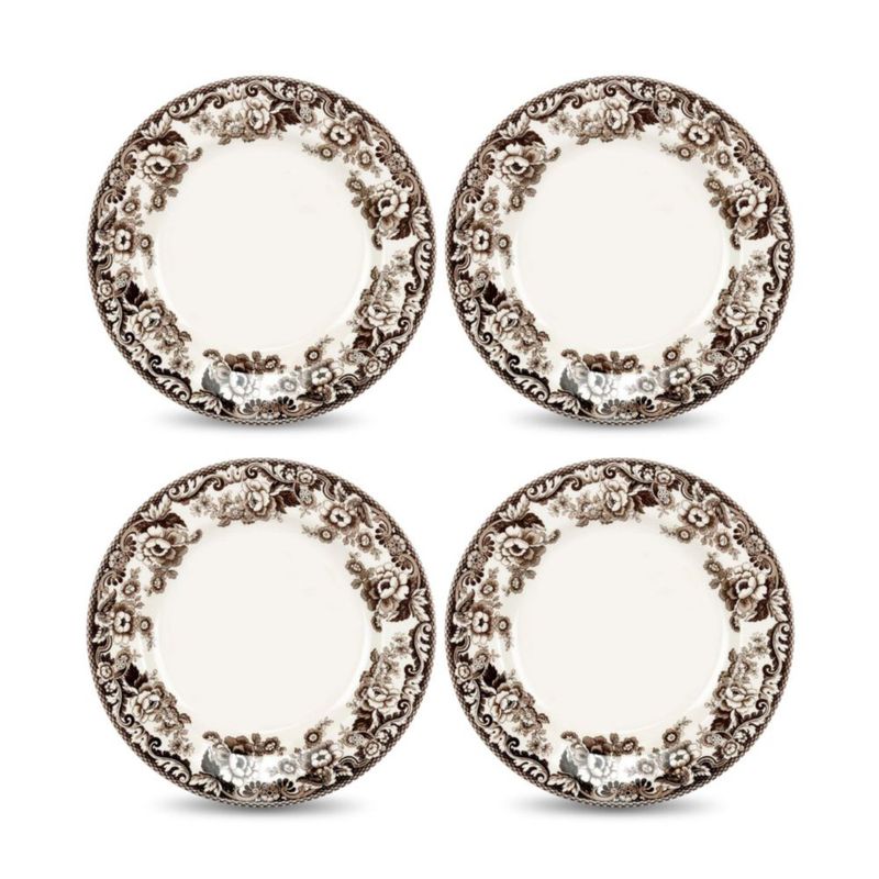 Juego de 4 platos de cena Spode Delamere de loza