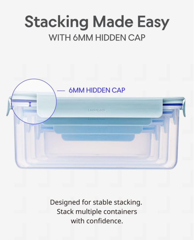 Recipiente de Almacenamiento de Alimentos LocknLock 165 L Hermético Libre de BPA