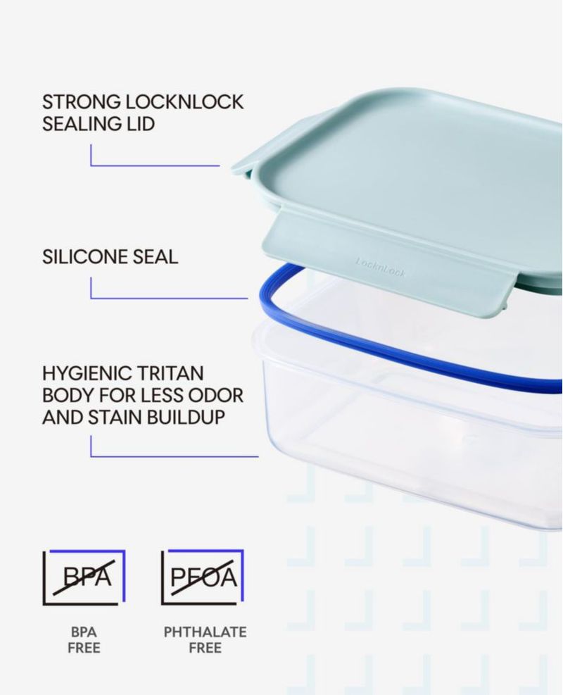 Recipiente de Almacenamiento de Alimentos LocknLock 165 L Hermético Libre de BPA