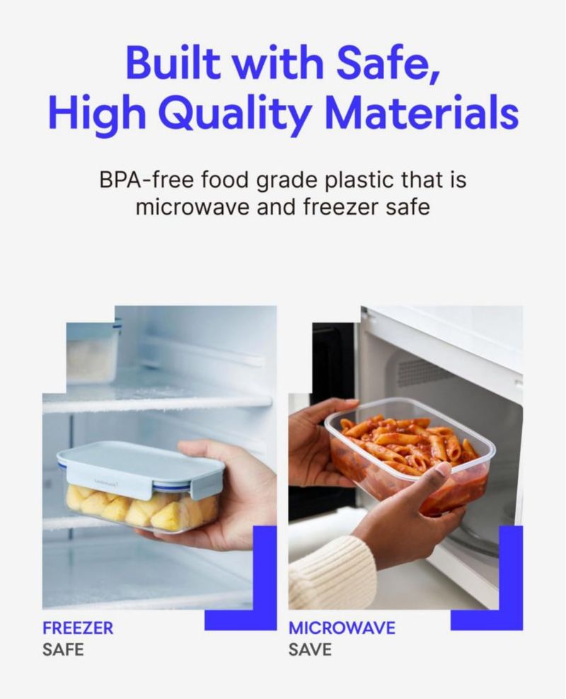 Recipiente de Almacenamiento de Alimentos LocknLock 165 L Hermético Libre de BPA
