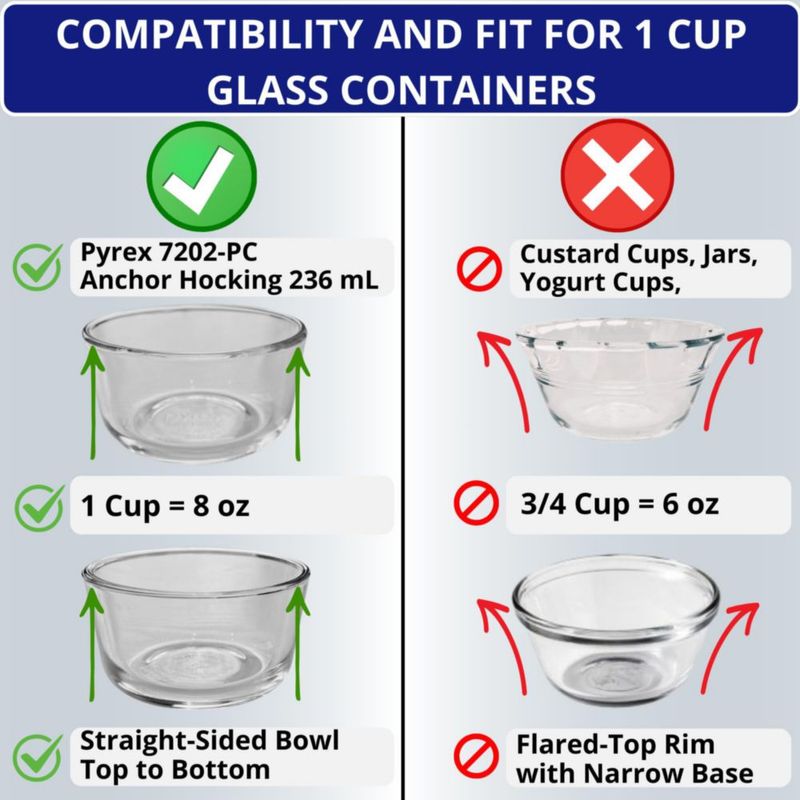 Juego de 3 tapas Klare Ware 236 ml/470 ml/950 ml