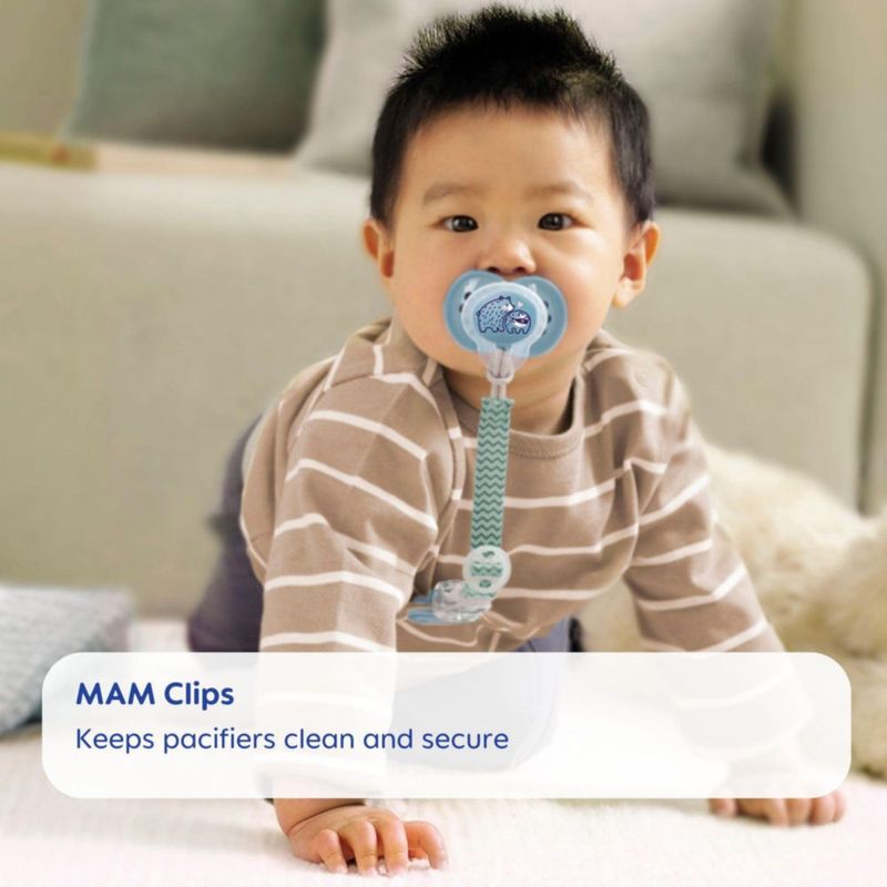 Clip para Chupete MAM Pack de 2 Unidades Universal sin BPA