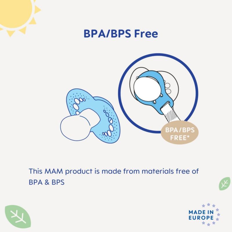 Clip para Chupete MAM Pack de 2 Unidades Universal sin BPA