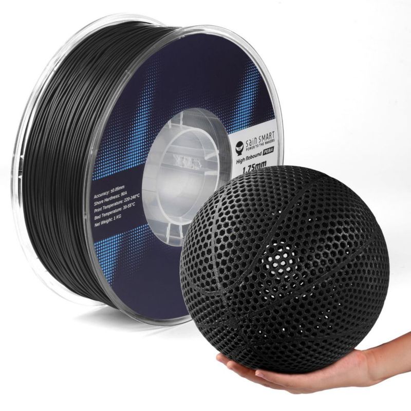 Filamento SainSmart PEBA 90A 1 kg (22 lb) negro