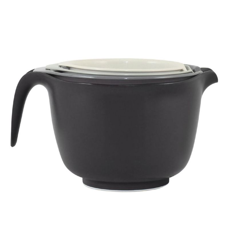 Juego de 4 tazones para mezclar Glad apilables gris aptos para lavavajillas