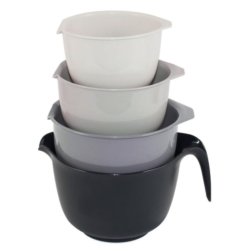Juego de 4 tazones para mezclar Glad apilables gris aptos para lavavajillas