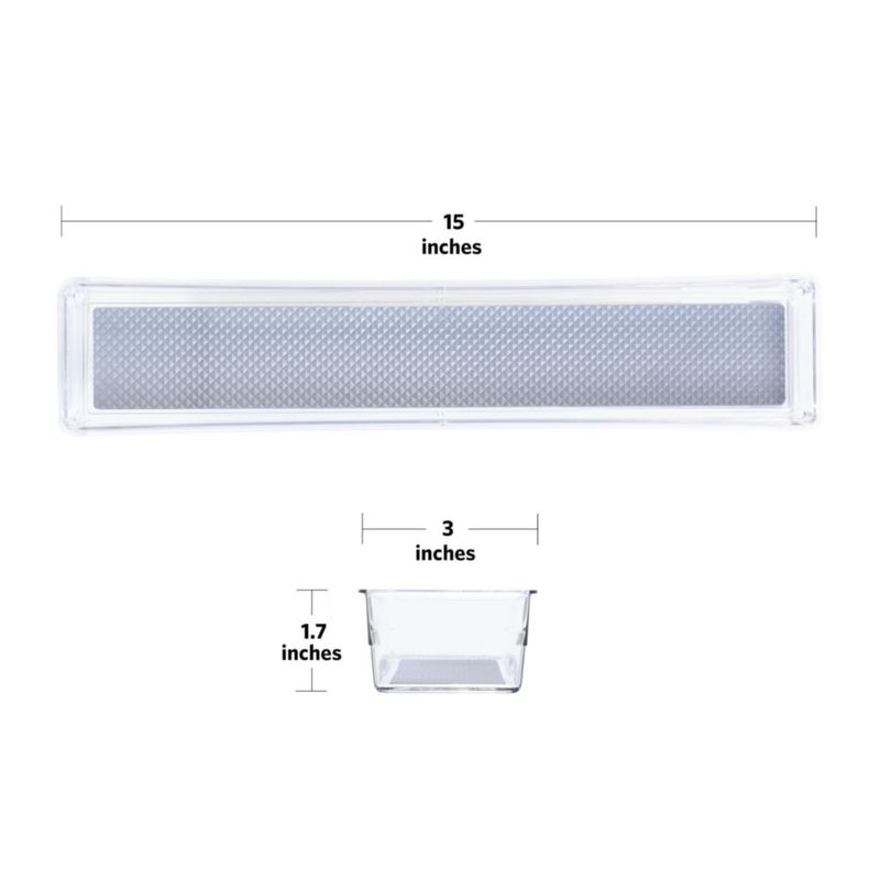 Cajón organizador Glad 38 cm de plástico transparente y resistente
