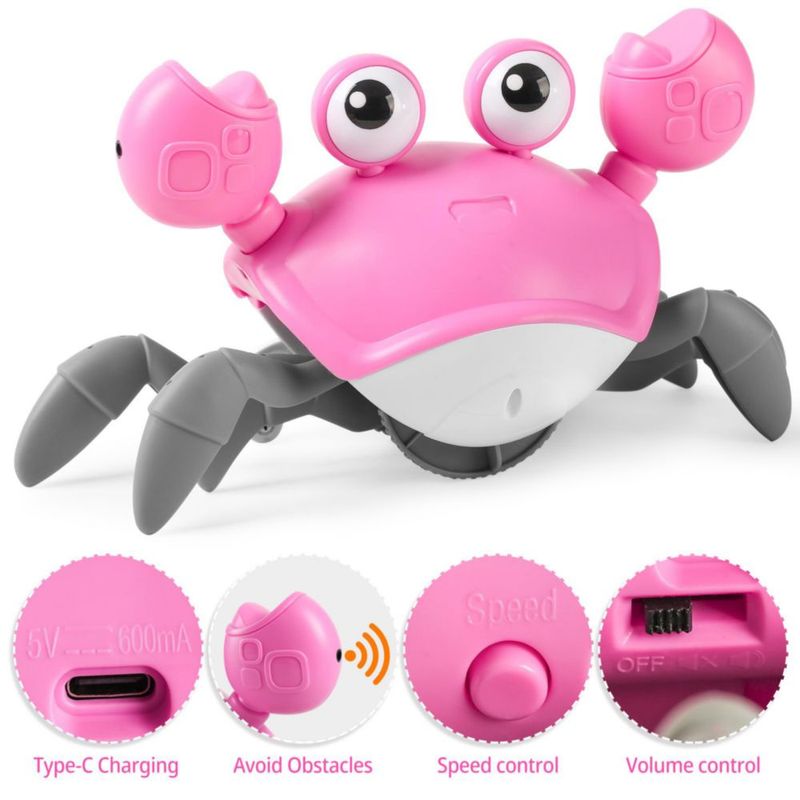 Juguete para bebés Crawling Crab Hirger Tummy Time de 6 a 36 meses