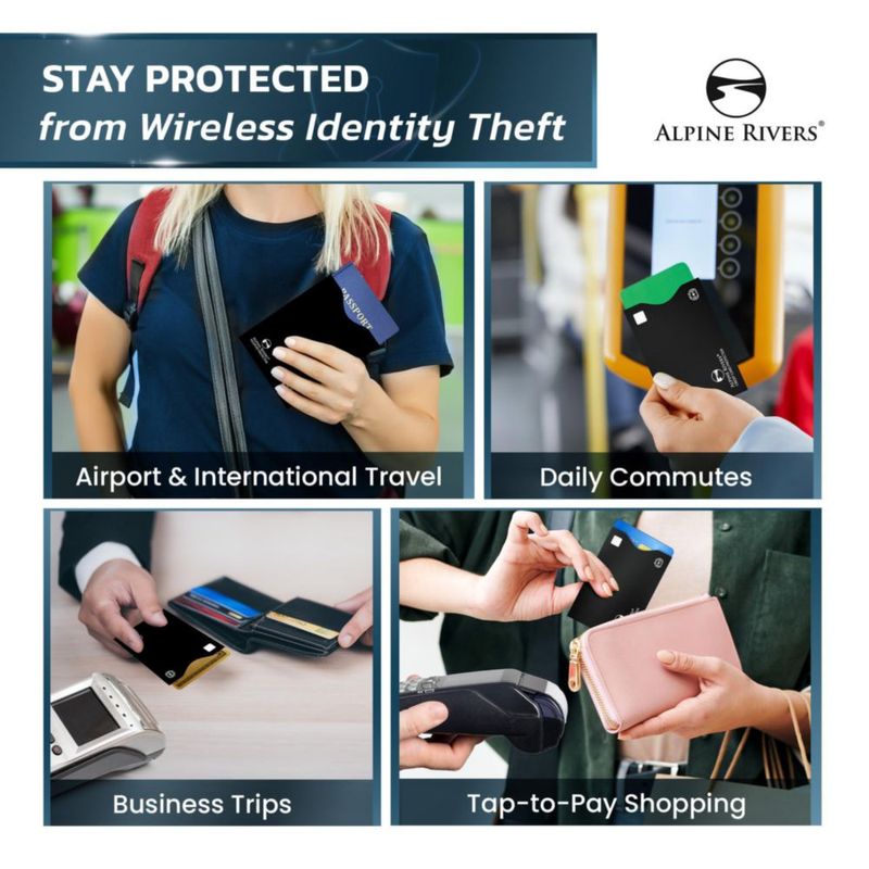 Fundas RFID Alpine Rivers Protector de Tarjetas - Pack de 14