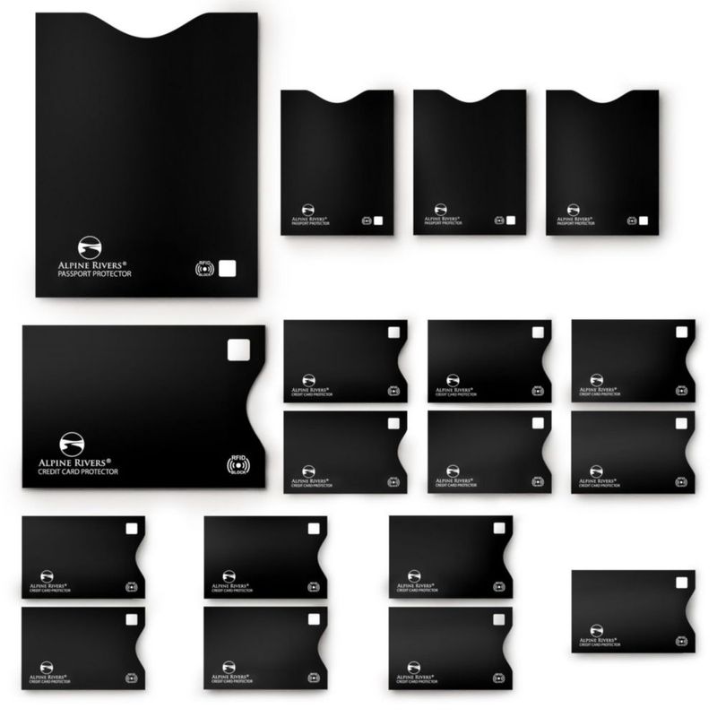 Fundas RFID Alpine Rivers Protector de Tarjetas - Pack de 14