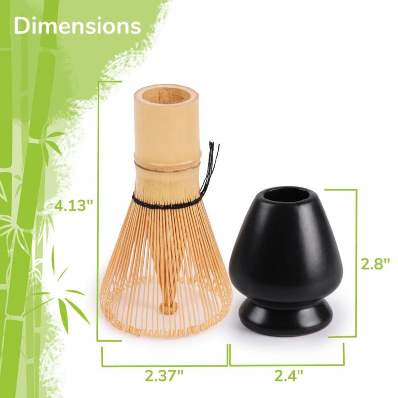 Set de Batidor de Bambú BambooMN 72 cm/105 cm Negro – 2 Piezas